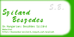 szilard beszedes business card